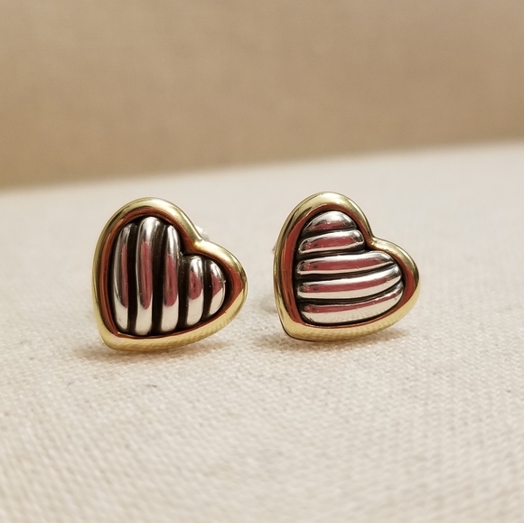 DAVID YURMAN Two-Tone Cable Heart Set - Picture 3 of 7